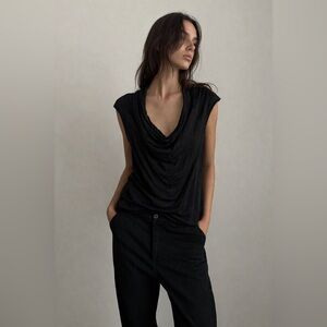 Vintage Barney’s New York 100% Linen cowl neck blouse